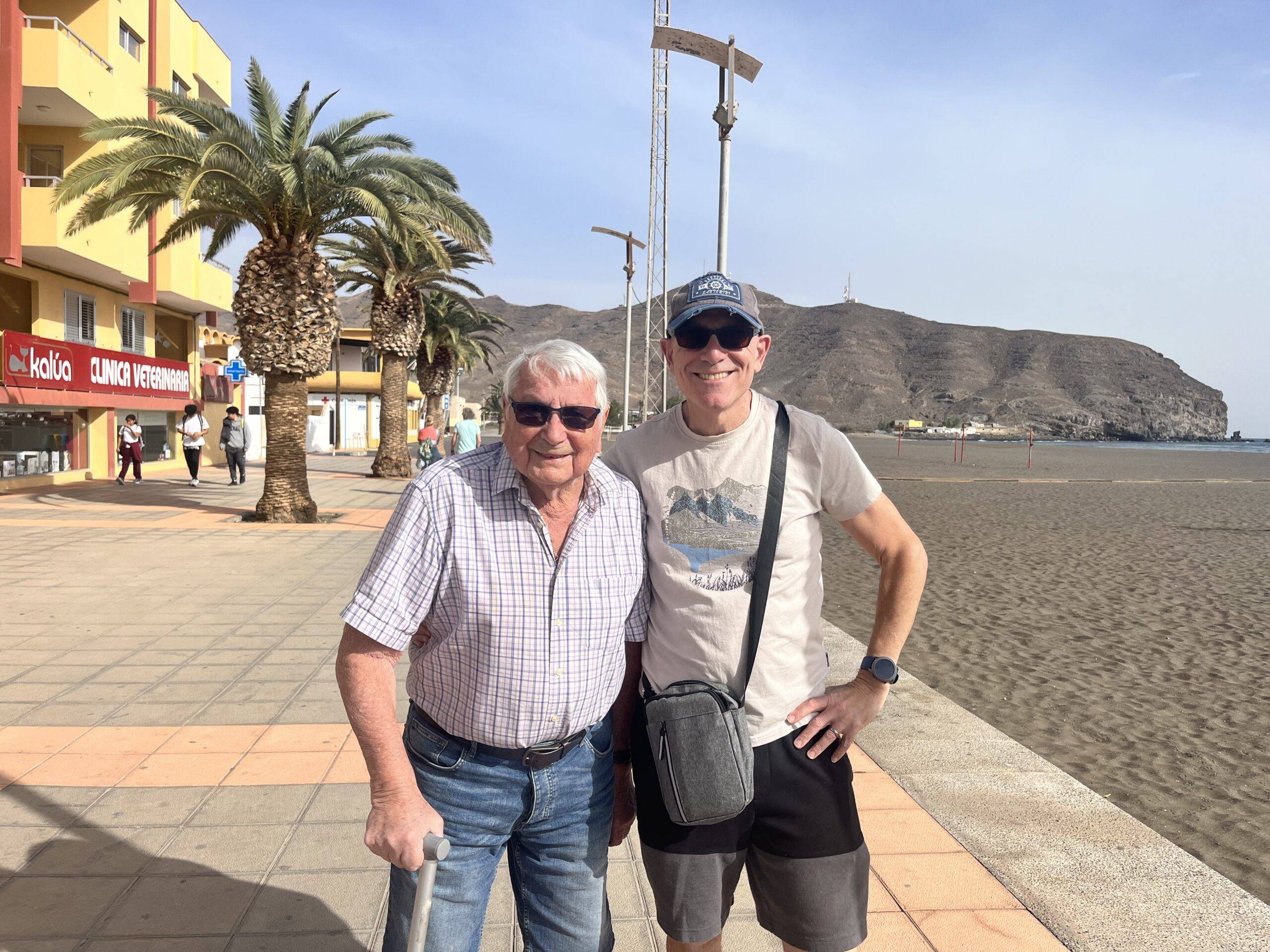 Photo of Henry on holiday in Fuerteventura with his son